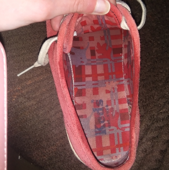 Soft Red Suede Flat Sneaker/Trainers - Picture 4 of 4